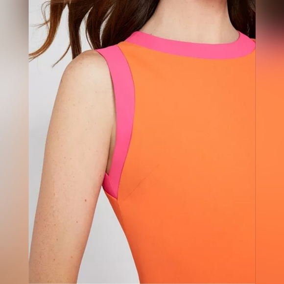 Alice + Olivia Alice + Olivia Truly Contrast Trim Sheath Dress Size 8 - Picture 12 of 16